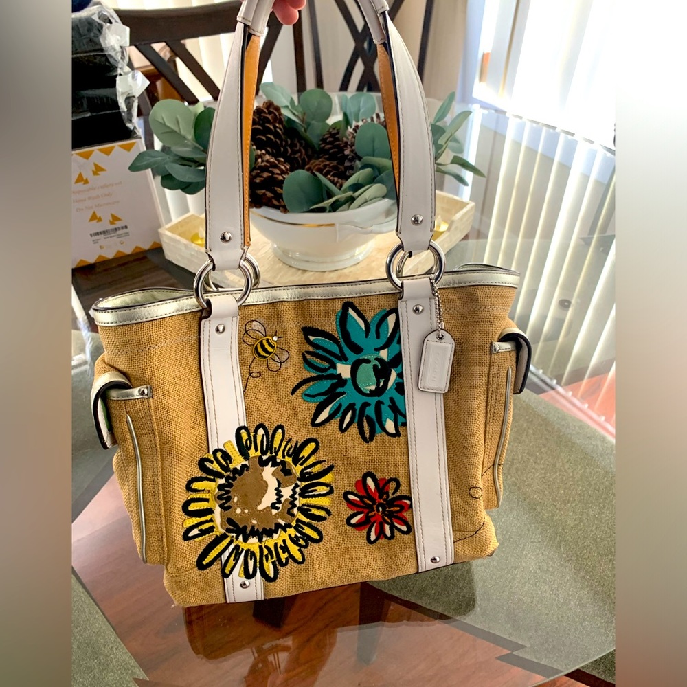 Limited Edition Coach Bees and Flowers Tote